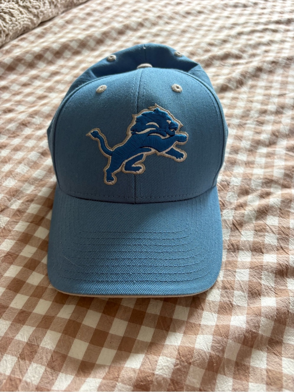NFL Blue  Detroit Lions Cap with Embroidered Logo